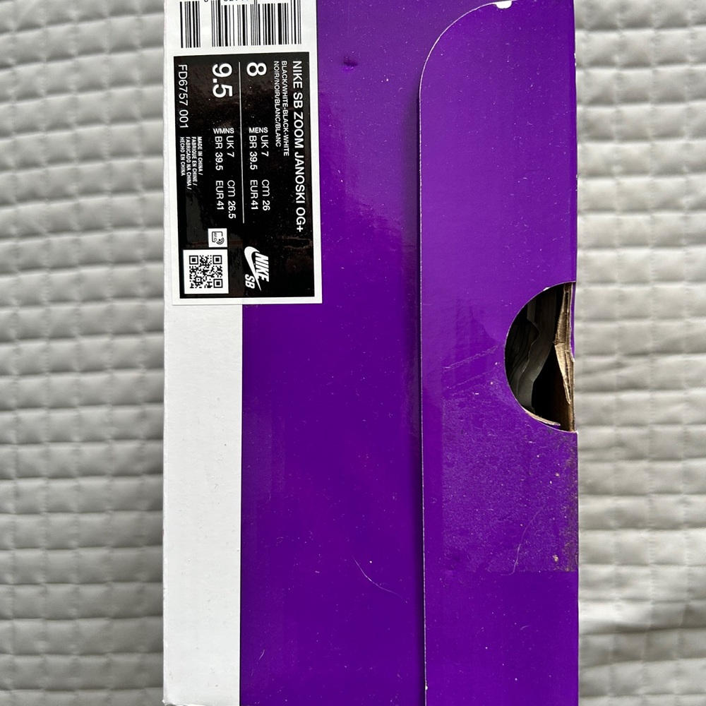 NIB! Nike SB Zoom Janoski OG+ Black & White Skateboarding Shoes - Picture 9 of 10